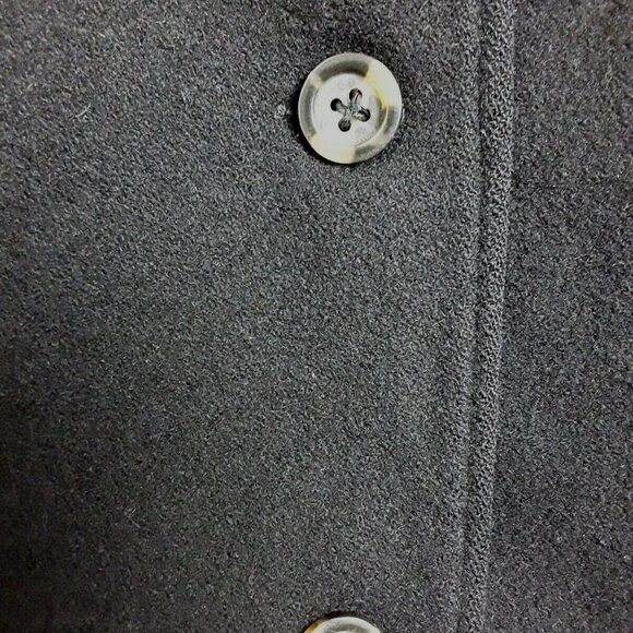 Braetan Black Wool Button Coat with Faux Fur Collar Women's Sz Small - Picture 4 of 7